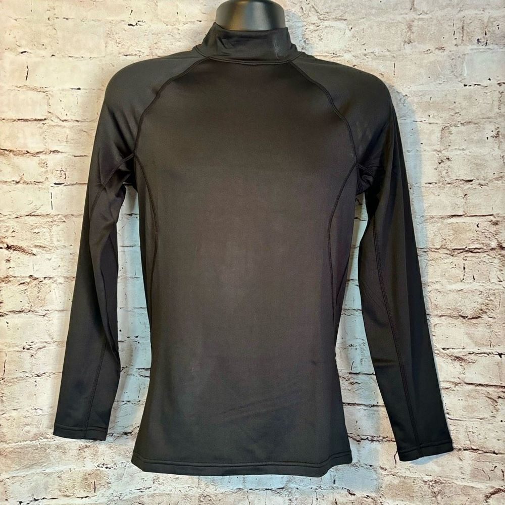 Spyder Active ProWEB Long Sleeve Mock Neck Layer Shirt Black Mens Size Small